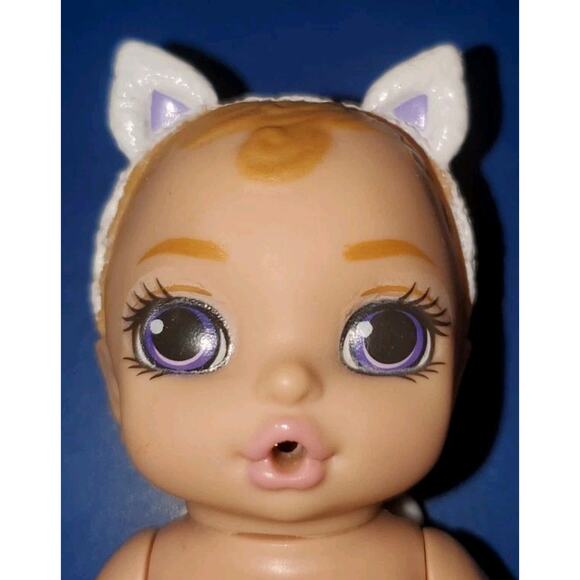 4 Inch Zapf Creations Baby Surprise Angel Bunny Ears Purple Eyes Diaper - Picture 2 of 8